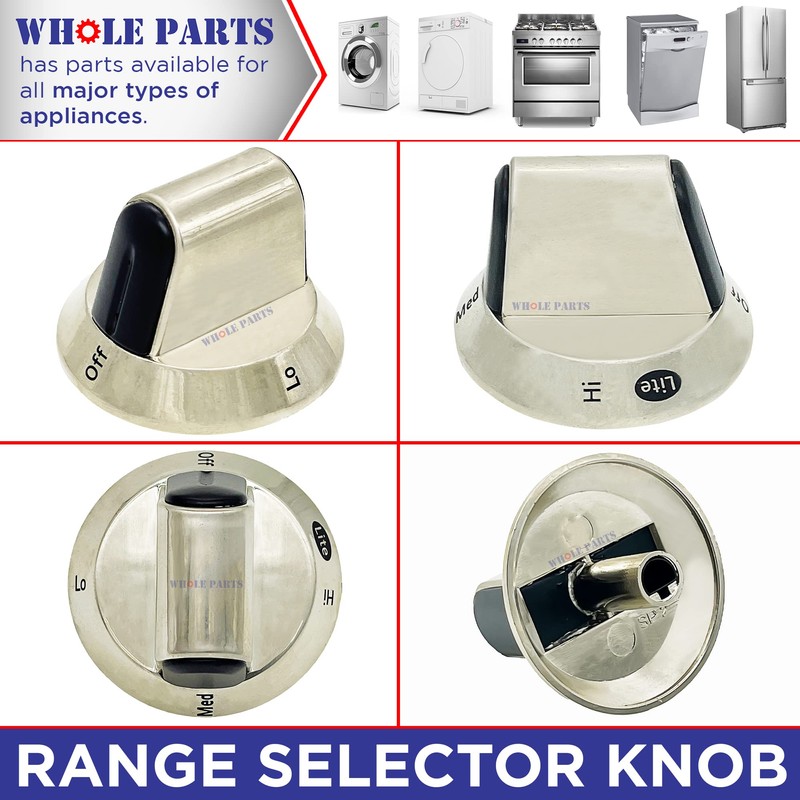 Whole Parts Range Selector Stove Knob Replacement Part # 318602603