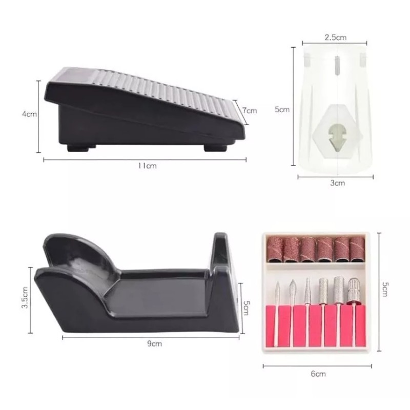 Mussa Pulidor Esmeril Taladro Torno Profesional Para Uñas Cromado