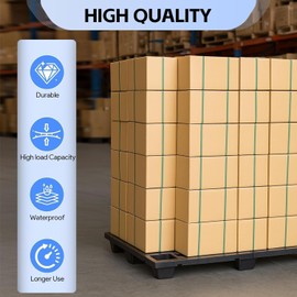 8PCS 23.6x15.7x3.9 in Plastic Pallets
