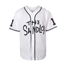 The Sandlot Benny The Jet Rodriguez Michael Squints Palledorous Alan Yeah-Yeah McClennan Bel Air 3D Print Baseball Jersey (XX-Large, 11-White)