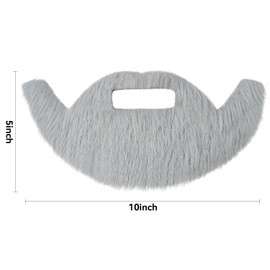 CXWLJL Grey Fake Mustaches Fake Beard Funny Self Adhesive Novelty Moustache Festival Party Costume and Christmas Supplies