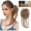 2PCS Messy Hair Bun Piece Updo Fake Scrunchies Extension Wavy