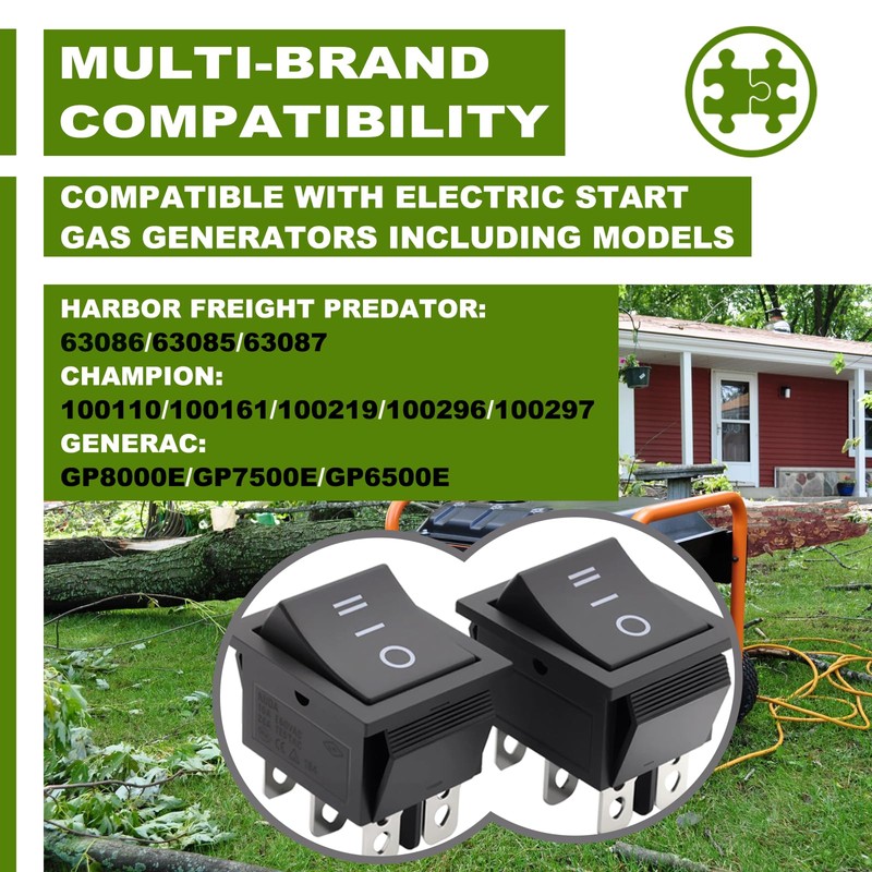 “Start/Run/Stop” 3-Position Switch Replacement for Predator 7000 8750 9500 Watt