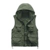 M2C Mens Hooded Mesh Multiple Pockets Traveling Vest 2XL Army