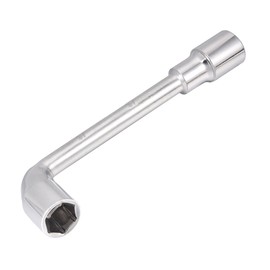 sourcing map 17mm Metric L Shaped Angled Open Hex 6 Point Socket Wrench