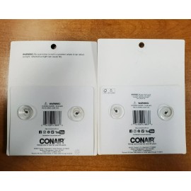 Conair 2 Pack: CONAIR Suction & 12X Magnifying Mirror White NEW (8838-F4B)