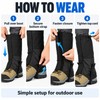 Waterproof Hiking Leg Gaiters for Snow, Sand and Mud Protection,