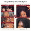 Beauhair 4C Edges Afro Kinky Curly Lace Closure Wigs Human