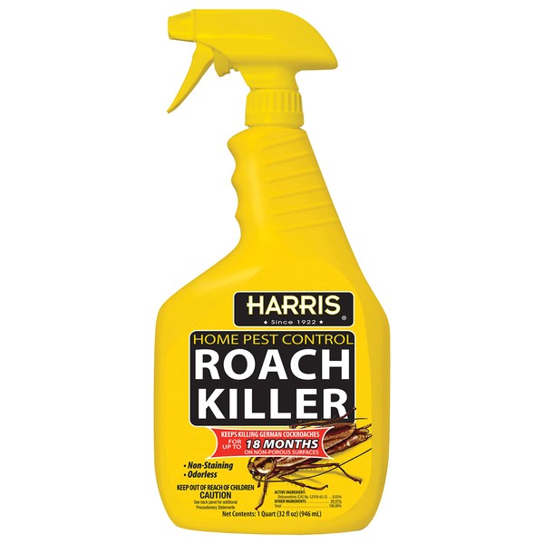 Harris Roach Killer, Liquid Spray with Odorless and Non-Staining 12-Month