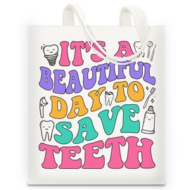 RNYJJ Dentist Gifts for Women Tote Bag Gift for Dental Assistant Dental Hygienist Canvas Tote Bag Dentist Graduation Gift