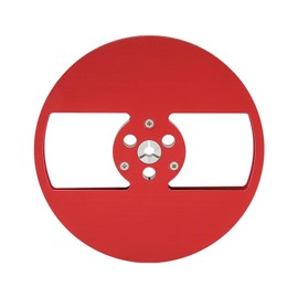 1/4 7 Inch Empty Tape Reel Aluminum Alloy 2 Holes Universal Open Reel Takeup Reel for Nab Opening Machine Part for TEAC Red