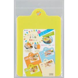 Inomata 0079 Chopping Board, Ingredients, Mini Sheet, Set of 4, Approx. 7.5 x 11.5 x 0.04 inches (19 x 29.2 x 1 mm) Thickness
