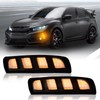 BINQIGOO LED Daytime Running Light Front Bumper Fog Light, Switchback