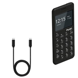 BoxWave Cable Compatible with Punkt MP02 - DirectSync PD Cable (3ft) - USB-C to USB-C (100W), Type C Braided 3ft Charge and Sync Cable for Punkt MP02 - Jet Black