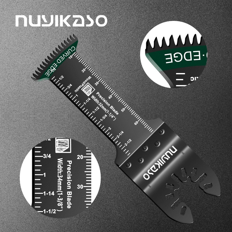 nuyikaso 5Pcs Multi Tool Blade Set for Wood Plastic Include
