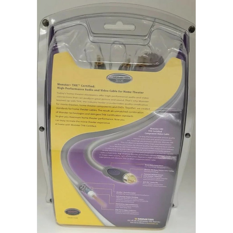 Monster THX 500 Certified 8ft/2.43m Component Video Cable Set THX-V500-CV-8