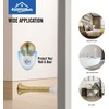 Bright Brass Spring Door Stopper with Rubber Bumper – Baseboard