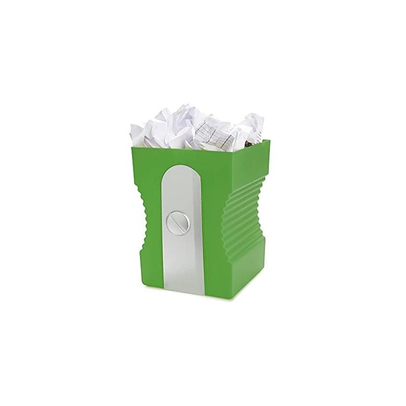 balvi Sharpener Waste Paper Bin Green Original and Fun in