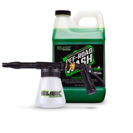 Slick Products Off-Road Wash (64 oz.) + Garden Hose Foam Gun Bundle - Super Concentrated Bike, ATV, UTV, Truck Wash Foam Shampoo for Heavy Dirt and Mud