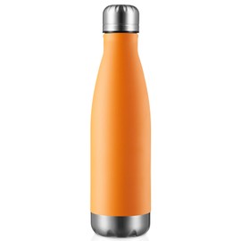 MEWAY 17oz Sport Water Bottle Vacuum Insulated Stainless Steel Leak-Proof Double Wall Cola Shape Water Bottle,Keep Drinks Hot & Cold(Orange,1 Pack)