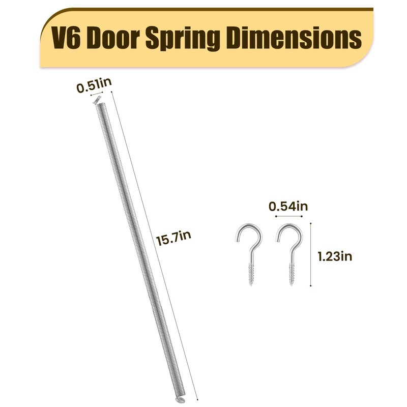 XwaYexa V6 Door Spring, 15.7" x 1/2" Galvanized Steel Screen