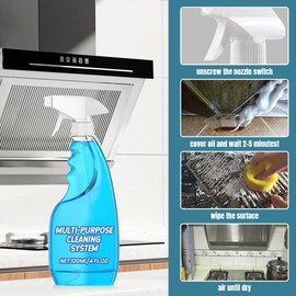 OZDOZD OZDOZD 2025 New, Splash Foam Spray Bottle Multi-purpose Cleaner, Kitchen Utensils Cleaning Oven Cleaner Heavy Oil Clean with Cleaning Wipe (6, 3 set)