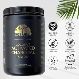 Organic Charcoal Powder Activated Charcoal Natural, Vegan, Organic, GMO Free - Large Bottle 25 oz Powder - 3pack