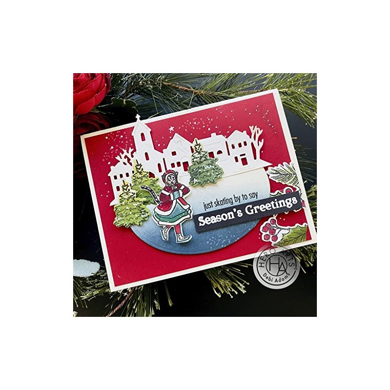 Hero Arts CM578 Clear Stamp Victorian Ice Skates