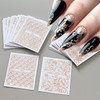 30 Sheets Rose Gold Nail Art Stickers 3D Baroque Floral