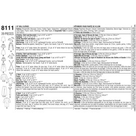 Simplicity 8111 Time Travel Doctor Costume for 18'' Dolls 4 Pieces