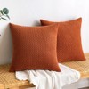 EMEMA Corduroy Cushion Cover, Autumn Decorative Granules, Sofa Cushion Covers, Decorative Cushion Covers, Couch Cushion, Throw Cushion Cover for Couch, Sofa, Living Room, Set of 2, 45 x 45 cm, Caramel
