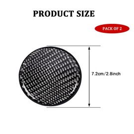 Wedcool 2PCS Car Coaster, Car Cup Holder Coaster, Universal Cup Holder Insert Coaster Pad, Car Interior Accessories Non-Slip Carbon Fiber Coasters Fit for Most Cars (Black)