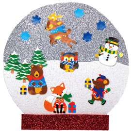 Baker Ross AX461 Winter Woodland Sticker Rolls - Pack of 680, Kids Stickers, Ideal for Children's Arts and Crafts Projects, Great for Card Making and Scrapbooking