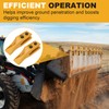 TRUCFUSION Skid Steer Loader Bucket Teeth 6684447, Backhoe Bucket Teeth