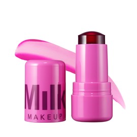 Milk Makeup Cooling Water Jelly Tint – Sheer Lip + Cheek Stain with Vegan Collagen, Seawater + Aloe – Hydrating, Long-Lasting, Buildable Lip Tint + Blush – Splash, 0.17 oz