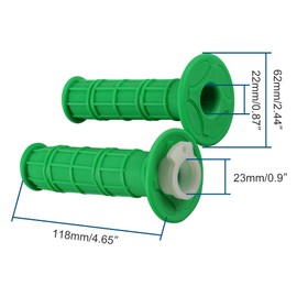 GOOFIT 7/8" 22mm 25mm Green (Including white Throttle pipeline) CNC Premium Twist Handlebar Throttle Grips Rubber Replacement for 50cc-250cc Dirtbike Go Karts Atvs Scooters Pitbike Quad
