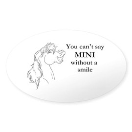 CafePress Mini Smile Oval Sticker Oval Car Bumper Sticker
