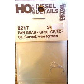 Detail Associates HO #2217 Fan Grab Irons pkg(3) -- Circular, GP30-GP/SD60