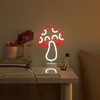 Urban Lifestyle Figural Mushroom LED Neon Table Lamp, 12.25" H