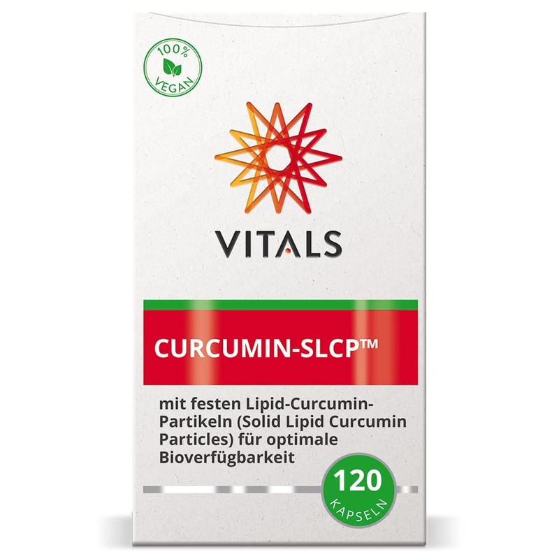 Vitals Curcumin SLCP - 120 Capsules, Vegan. With Solid Lipid