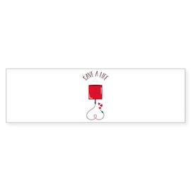 CafePress Save A Life 10"x3" Rectangle Vinyl Bumper Sticker Car Decal