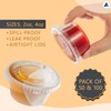 Nationwide Paper 4oz 50pcs Plastic Sauce Pots with Airtight lids