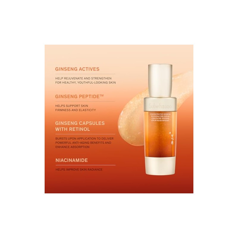 Sulwhasoo Concentrated Ginseng Renewing Serum Mini Hydrates, Visibly Firm, Smooth,