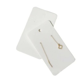 100PCS Earring Cards Cardboard Paper Jewelry Accessories Display Holder Earrings Necklace Jewelry Display, Kraft Color (White)