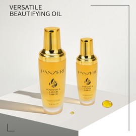 PANZERI Original Hair Oil Serum for Smooth Frizz and Add Shine - 1.69fl oz | with Rosemary Oil & Castor Oil | Hair Strenghtening Treatment Oil | Nourishing & Volumizing For All Hair Types Natural Care