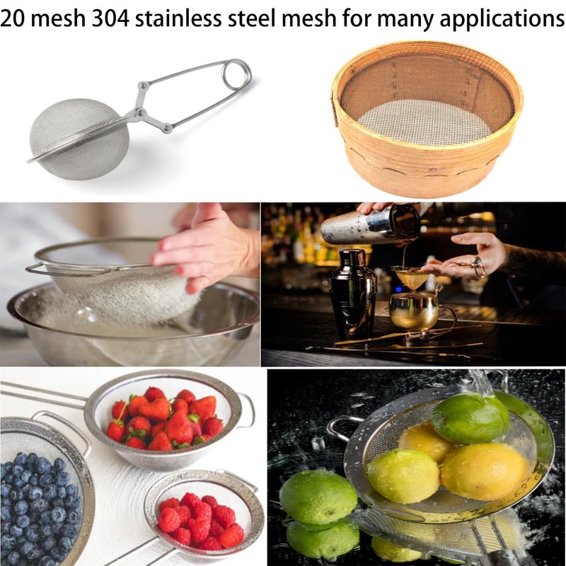 304 Stainless Steel Mesh Screen 20 Mesh Woven Wire Screen