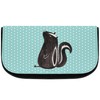 Mr. & Mrs. Panda Sitting Skunk Cosmetic Bag, turquoise, Hand