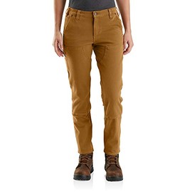 Carhartt Women's Rugged Flex Twill Work Pant, Brown, 8