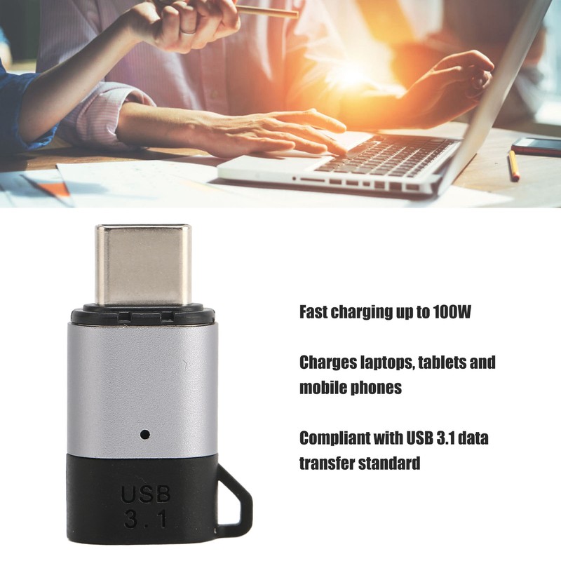 USB C 3.1 Magnetic Adapter Straight PD 100W Fast Charging