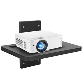 Small Mini Projector Shelf/Projector Wall Mount Floating Shelf/Router Shelf/Modem Cable Box Shelf/Projector Rack Holder/Projector Mount by Solid Wood Black1